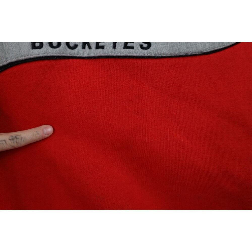 Vintage 90s Starter Mens Large Spell Out Script Ohio State University Hoodie Red - Picture 15 of 16